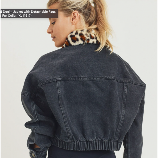 Aggregate more than 167 cropped denim jacket fur collar best